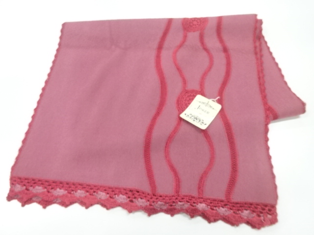 よろけ縞に花模様ショール